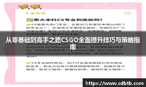 从零基础到高手之路CSGO全面提升技巧与策略指南
