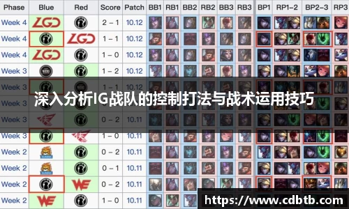 深入分析IG战队的控制打法与战术运用技巧